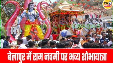 On Ram Navami, a huge crowd of devotees gathered at Shri Ram Janaki temple in Belapur