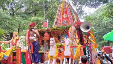 Divine Rath Yatra in Kharghar, Navi Mumbai, devotees gathered to see Lord Jagannath