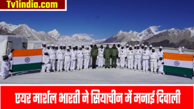 Diwali Meet: Air Marshal Bharti arrived in Siachen, celebrated Diwali with soldiers