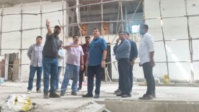 Actor Prashant Damle inspected the construction of Airoli Theatre