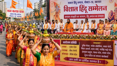 Kharghar Turns Saffron as Grand Hindu Convention Spreads Message of Sanatan Unity